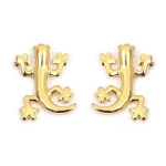 Les Tr&eacute;sors De Lily [L4305] - Boucles Plaqu&eacute; Or 'Salamandre' dor&eacute; - 10x8 mm auksas