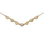 Les Tr&eacute;sors De Lily [L4614] - Collier Plaqu&eacute;-Or 'Carmen' dor&eacute; - 14x10 mm