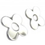 Les Tr&eacute;sors De Lily [N2221] - Boucles Argent 'Flora' argent&eacute;