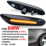 2 vnt 12V LED &scaron;viesos &scaron;oninis indikatorius dūmų posūkio signalas skirtas BMW E90 E92 E60 E87
