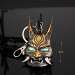 Anime Yasha Xiao kaukė Cosplay lydinio raktų pakabukas Genshin Impact metalinis pakabukas