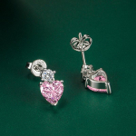 BELLA BOX Meilės &scaron;irdies formos auskarai Dovanų Priedai Madingi Moterų Vakarėlio aksesuarai rožinė