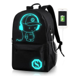 &Scaron;viečiančios ne&scaron;iojamojo kompiuterio USB kuprinės vyrams/moterims Laisvalaikio mokinių mokyklinė krep&scaron;ys Neper&scaron;lampamos lauke kelioninės kuprinės berniukams / mergaitėms