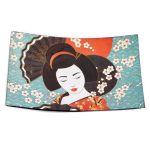 Les Tr&eacute;sors De Lily [A2907] - Coupelle vide poches verre 'Geisha' turquoise - 23x15x3 cm turkis