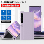 Natūralios odos Huawei Mate Xs 2 Xs2 dėklas Ultra plonas sulankstomas stovo galinis dangtelis, skirtas Huawei Mate Xs 2 5g dėklui Fundas Capa