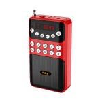 Ne&scaron;iojamas mini radijo FM imtuvas belaidis Bluetooth garsiakalbis TF MP3 grotuvas su 3,5 mm lizdo palaikymu, įra&scaron;ymo 18650 įkraunamas raudona