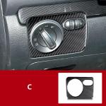 Anglies pluo&scaron;to automobilio vidaus apdailos lipdukai automobilio stilius, skirtas Volkswagen VW Golf 6 centrinės konsolės dangtelio apdailai c gray