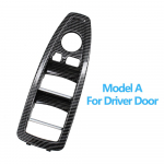 Automobilio vidaus durys anglies pluo&scaron;to lango pakėlimo jungiklio mygtuko skydelio apdailos dangtelio keitimas BMW 1 3 serijos F20 F30 F31 F34 Driver Door A black