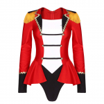 Moterų Helovino cirko Ringmaster Cosplay kostiumas Moteri&scaron;ki bodžiai Vaidmenų žaidimo komplektai M raudona