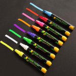 8 vnt. rinkinys Skystas kreidos žymeklis, i&scaron;trinamas spalvotas pary&scaron;kinantis fluorescencinis žymeklis, skirtas Blackboard Graffiti LED lentai