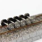 Evemodel ratai 12vnt Model Trains Part HO 1 skalė:87 33 colių metaliniai nuolatinės srovės ratų komplektai C8725