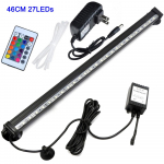 16CM 26CM 31CM 46CM 5050 RGB oro burbuliukų lempos nuotolinio valdymo pultas LED akvariumo žuvų bako lemputė 46cm 27LEDs-US