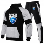 Vyri&scaron;ki &bdquo;Rocket League&ldquo; megztiniai + kelnės, 2 dalių komplektas, laisvalaikio sportinės aprangos gobtuvai, rudens ir žiemos nauji sportiniai kostiumai, kar&scaron;ti XXXL