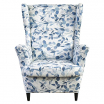 Spausdintas nuožulnios atramos karali&scaron;ko stiliaus kėdės užvalkalas, elastingas fotelio sparno sofos atlo&scaron;o užvalkalas, tampus apsauginis namų dekoras 1 Piece