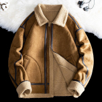 Vyrai ir moterys su tuo pačiu japoni&scaron;ku vintažiniu atvartu Granuliuota ka&scaron;myro žieminė zom&scaron;a medvilninė striukė M juoda