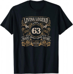 Legend 1960 63th Birthday Design Great Tee Unisex mar&scaron;kinėliai S