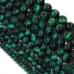 Žalios tigro akies apvalūs akmeniniai karoliukai, laisvi karoliukai papuo&scaron;alams gaminti, 4&ndash;12 mm &bdquo;pasidaryk pats&ldquo; Dia 6mm