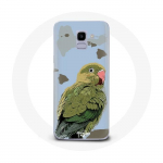 Coque pour Samsung Galaxy J6 2018 Perruches Oiseaux vert žalia