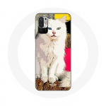Coque pour Xiaomi Poco M3 Pro Turc de van chat blanc aux yeux bleu et jaune