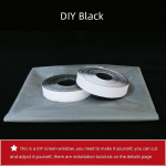 Nuo vabzdžių ekrano tinklelis, reguliuojamas &bdquo;pasidaryk pats&ldquo; langų tinklelis nuo uodų tinklelio ekrano apsaugos 0.6x0.8m juoda