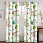 3D vaivoryk&scaron;tės mielas koala pigios animacinės vaikų plonos langų užuolaidos mergaitėms berniukams svetainės miegamojo dekoras 2 panelės 100W130H(CM)40x51in&Hook