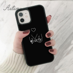 Minimalistinės linijos poros rankinis telefono dėklas, skirtas iPhone 11 12 13 14 Pro Max mini X XR XS SE 2020 6S 7 8 Plus Samsung S21 S22 apvalkalas iPhone 6plus