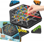 Triggle žaidimas, Triggle Rubber Band Game, Triggle stalo žaidimas Grandininis trikampis &scaron;achmatų žaidimas, tinka 2-4 žaidėjams balta