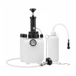 3L Skysčio Stabdžių Nuorinimo Rinkinys su 1L Papildymo Buteliu ir Cilindro Adapteriu, Vakuuminis Siurblys Nuorinimo Slėgis 10-30 PSI Automobilio Sankabos Pneumatinėms A B S Sistemoms 40*18*8.4cm balta/juoda