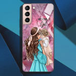 Girl Baby Super Mom Woman dėklas, skirtas Samsung Galaxy S21 S20 FE Note 20 Ultra 10 Lite 9 S10 S9 Plus S10e grūdinto stiklo dangtelis Note 10 Lite