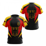 Vokietijos nacionalinės emblemos vyri&scaron;ki mar&scaron;kinėliai su 3D spausdinimu Vasaros kietas vaikinas, greitai džiūstantis trumpomis rankovėmis Oversize Street Sports Casual Trend Top 3XL