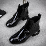 Zanpace moteri&scaron;ki batai lakinės odos moteri&scaron;ki batai rudeniniai žemakulniai blizgūs batai smailia nosimi Moteri&scaron;ki kulk&scaron;nies batai Zapatos De Mujer 35