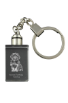 Bolonka, Russian Tsvetnaya Bolonka - Crystal key ring with dog photo, illuminated key ring, unique gift by Art-Dog brand
