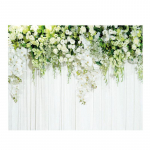 Gėlių rožių fono užuolaidos Gėlėtas 3D vestuvių gimtadienio vakarėlio fono rekvizitas 150x100cm žalia