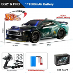 Nauja 1:16 70 km/h greitis be &scaron;epetėlių RC Drift automobilis su LED ap&scaron;vietimu 4WD elektrinis greitaeigis lenktyninis nuotolinio valdymo automobilis Monster Truck vaikams Dovana Brushed motor 50km/H