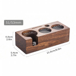 Leeseph medienos kavos tamperio laikiklis medinis espreso tamper stovas tamper stoties medinis pagrindas neslystantis kavos portafiltro laikiklis