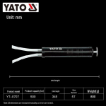 YATO Dvigubo vamzdžio aliuminio lydinio rankinis alyvos siurblys, 500cc (YT-0707)