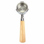 51 mm kavos filtro be dugno portafiltro medinė rankena, skirta Delonghi Dedica Ec680 Ec685 pakaitinio filtro krep&scaron;elio Barista priedai smėlis