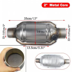 Universalus 2'' 2,25'' 2,5'' 3'' su metaliniu ne&scaron;ikliu katalizatoriaus keitikliu korio 200 elementų i&scaron;metimo filtras apvalus plienas EURO 1