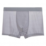 Vyri&scaron;ki apatiniai apatiniai, elastingi iki juosmens, i&scaron;gaubti, vienspalviai &scaron;ortai kelnaitės plačiu liemeniu, ledinio &scaron;ilko plonos kelnaitės XXXL &scaron;viesiai pilka spalva