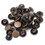 50 set Pure Brass Snap Buttons Round Button Cloth Luggage Decoration Tool(12.5mm Bronze)