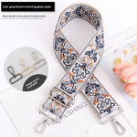 5 cm pločio jaučio rago gėlės rankinės dirželis - reguliuojamas pečių dirželis moteri&scaron;koms rankinėms Light Gold Buckle