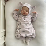 49 cm gyvenimi&scaron;kos miegančios atgimusios lėlės LouLou Mink&scaron;to audinio kūnas medvilniniu įdaru naujagimio lėlė Tikra gyvenimo imitacinė lėlė Kūdikių žaidimo žaislas vaikams Gimtadienio dovanos cloth body