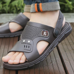 2024 m. vyri&scaron;ki laisvalaikio neslystantys kvėpuojantys sandalai lauke: Dėvėjimui atsparios paplūdimio ir vairavimo &scaron;lepetės 43