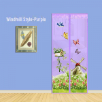 Magnetic Cartoon Print Mosquito-Resistant Door Curtain for Summer 90 x 210 cm
