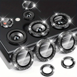 1 vnt deimantinis blizgantis objektyvo stiklas, skirtas Samsung Galaxy S25 S24 S23 S22 Ultra Plus HD skaidrios kameros objektyvo apsauga, metalinė žiedinė objektyvo plėvelė For Samsung S25 Ultra juoda