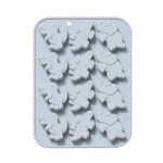 Ledo formelė silikoninė padėklas 12 ertmių 3 dinozaurų formos maistinis lankstus ledo gaminimo įrankis &scaron;okoladui ledo kubeliai torto gaminimo forma rožinė