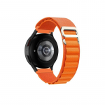 20 mm 22 mm Alpių kilpos dirželis, skirtas Samsung Galaxy Watch 3 4 5 6 Classic 5Pro Active S3 nailono apyrankė Amazfit Huawei Watch GT4 Band 20mm watch band oranžinė