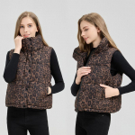 Lengva trumpa leopardo ra&scaron;to liemenė moterims - Nauja tendencija liekninanti mada &Scaron;imtas &scaron;velni patvari striukė XL