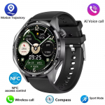2025 Naujas GT5 PRO I&scaron;manusis Laikrodis Vyri&scaron;kas Laikrodis 5 Pro AMOLED HD Ekranas Bluetooth Skambutis GPS Trajektorija NFC &Scaron;irdies Ritmas Kompasas I&scaron;manieji Laikrodžiai Silicone belt juoda