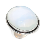 Natural Milky Opal Gemstone 925 Sterling Silver Jewelry Ring Size 8 d7r02